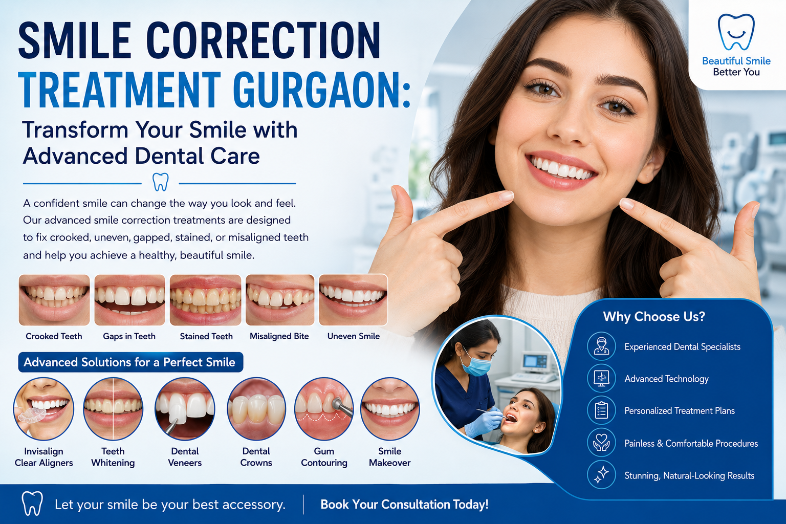 Smile Design Clinic Gurgaon, Smile Makeover Gurgaon, Digital Smile Design Gurgaon, Cosmetic Dentistry Gurgaon, Smile Correction Treatment Gurgaon